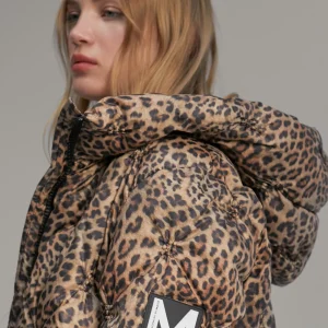 Lola Casademunt Animal Print | Abrigos Y Cazadoras<Abrigo acolchado forro contraste MARRON-NEGRO