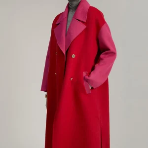Lola Casademunt Abrigos Y Cazadoras<Abrigo bicolor handmade ROJO-ROSA