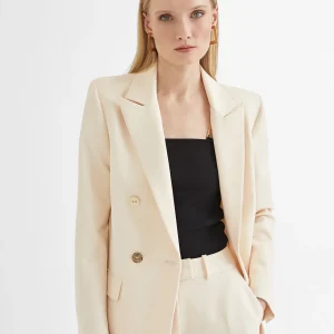 Lola Casademunt Americanas Y Blazers<Americana cruzada monocolor CRUDO