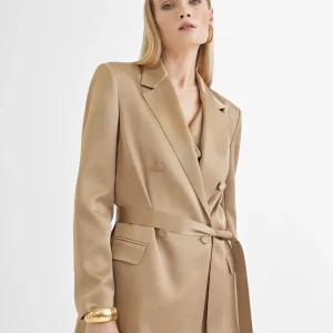 Lola Casademunt Americanas Y Blazers<Americana cruzada satinada FUCSIA