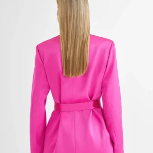 Lola Casademunt Americanas Y Blazers<Americana cruzada satinada FUCSIA