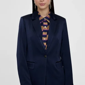 Lola Casademunt Americanas Y Blazers<Americana efecto satén NAVY