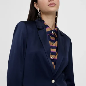 Lola Casademunt Americanas Y Blazers<Americana efecto satén NAVY