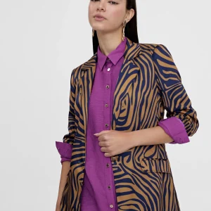 Lola Casademunt Americanas Y Blazers<Americana estampado cebra MARRON-AZUL