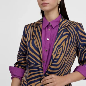 Lola Casademunt Americanas Y Blazers<Americana estampado cebra MARRON-AZUL