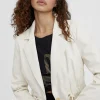 Lola Casademunt Chaquetas Y Gabardinas | Americanas Y Blazers<Americana fruncido en efecto piel CRUDO