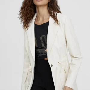 Lola Casademunt Chaquetas Y Gabardinas | Americanas Y Blazers<Americana fruncido en efecto piel CRUDO