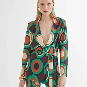 Lola Casademunt Americanas Y Blazers<Americana punto retro VERDE-NARANJA