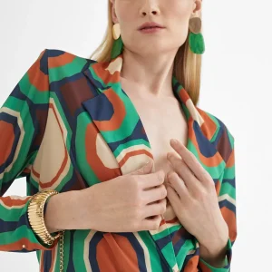 Lola Casademunt Americanas Y Blazers<Americana punto retro VERDE-NARANJA
