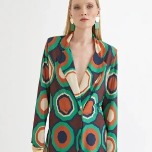 Lola Casademunt Americanas Y Blazers<Americana punto retro VERDE-NARANJA