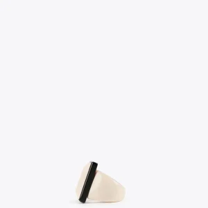 Lola Casademunt Bisuteria<Anillo blanco y negro BLANCO-NEGRO