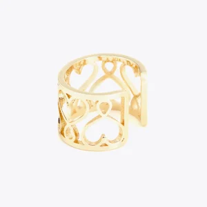 Lola Casademunt Anillos<Anillo corazones infinitos maxi DORADO