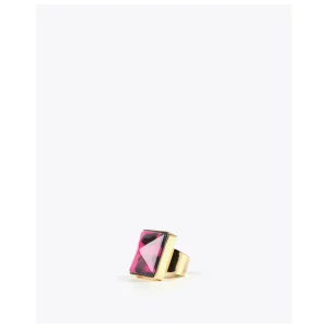 Lola Casademunt Bisuteria<Anillo cristal animal print AZULELECTRICO