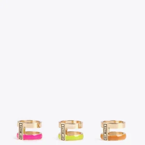 Lola Casademunt Bisuteria<Anillo doble aro FUCSIA