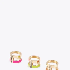 Lola Casademunt Bisuteria<Anillo doble aro FUCSIA