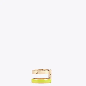 Lola Casademunt Bisuteria<Anillo doble aro FUCSIA