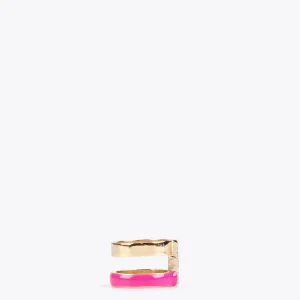 Lola Casademunt Bisuteria<Anillo doble aro FUCSIA