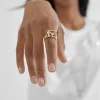 Lola Casademunt Bisuteria<Anillo letras M DORADO