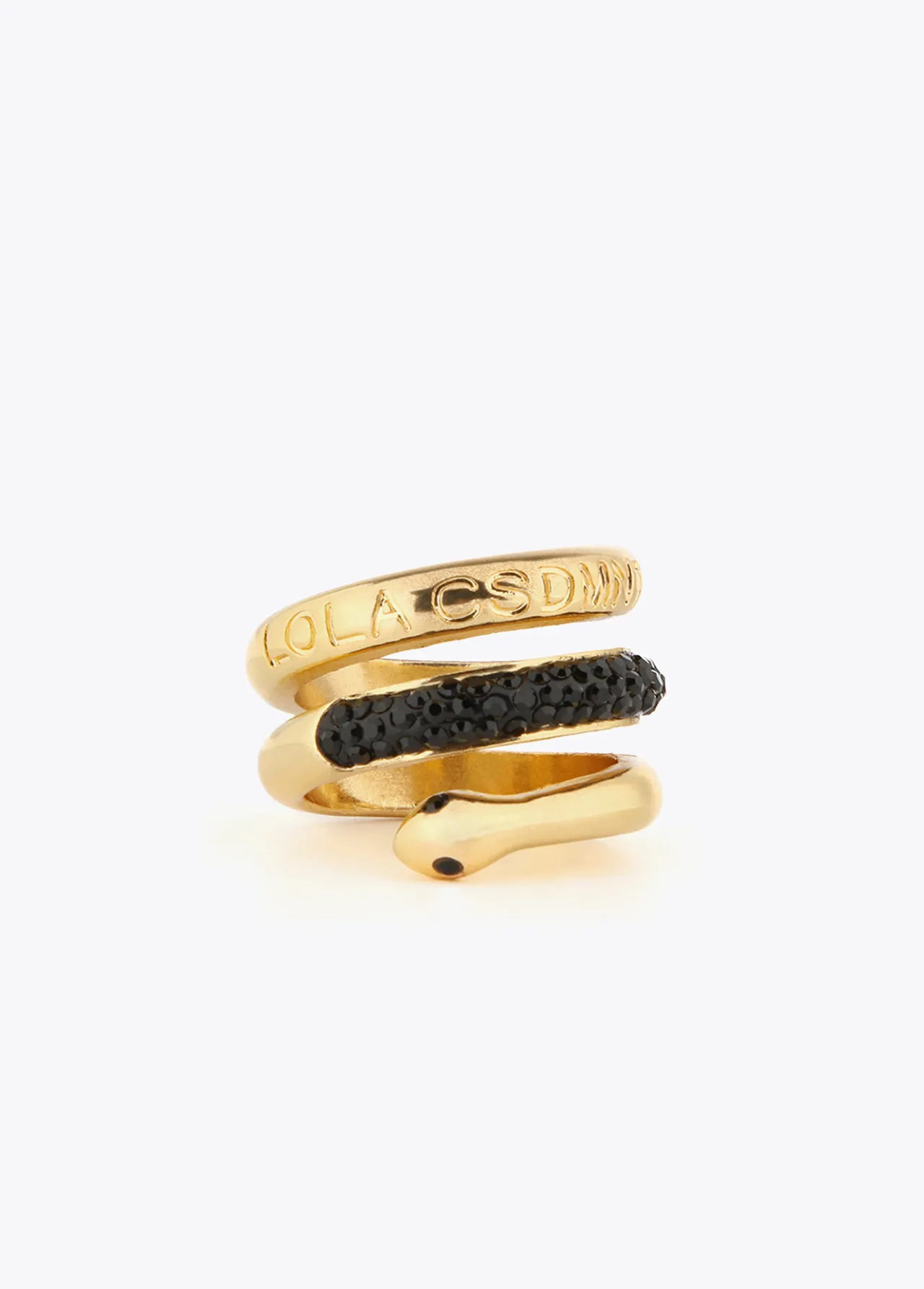 anillo_serpiente_con_cristales_0.webp Lola Casademunt Anillos<Anillo serpiente con cristales METAL-NEGRO
