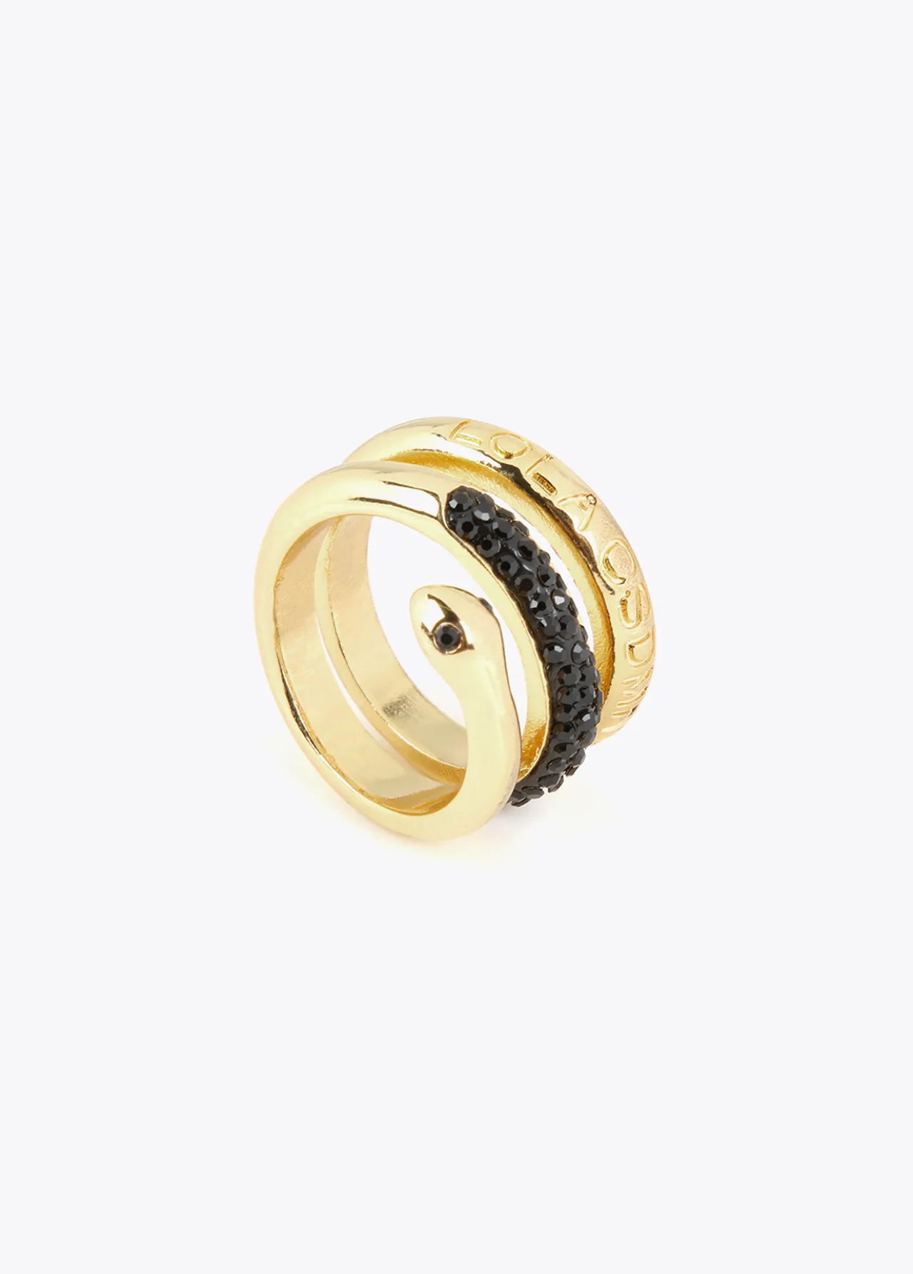 anillo_serpiente_con_cristales_1.webp Lola Casademunt Anillos<Anillo serpiente con cristales METAL-NEGRO