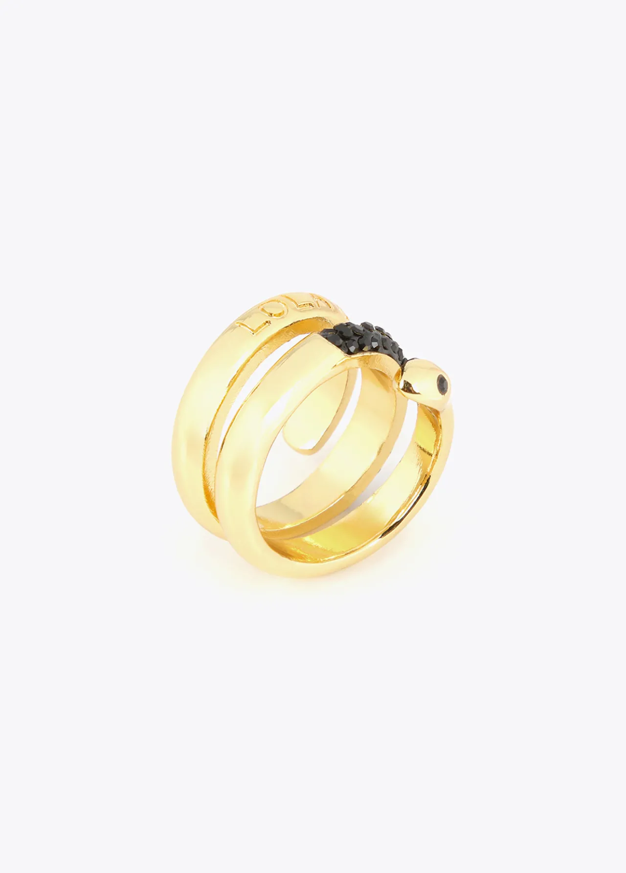 anillo_serpiente_con_cristales_2.webp Lola Casademunt Anillos<Anillo serpiente con cristales METAL-NEGRO