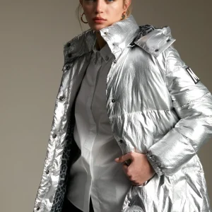 Lola Casademunt Abrigos Y Cazadoras<Anorak acolchado metalizado PLATEADO