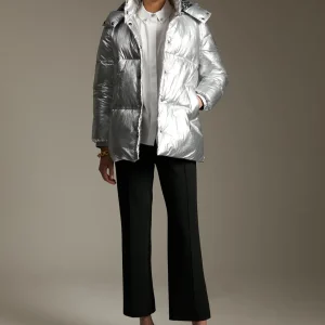Lola Casademunt Abrigos Y Cazadoras<Anorak acolchado metalizado PLATEADO