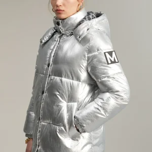 Lola Casademunt Abrigos Y Cazadoras<Anorak acolchado metalizado PLATEADO