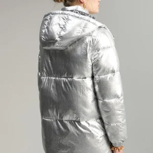 Lola Casademunt Abrigos Y Cazadoras<Anorak acolchado metalizado PLATEADO