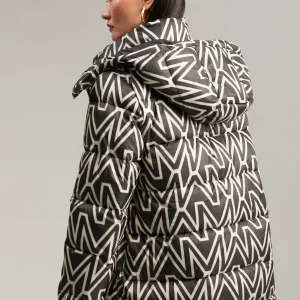 Lola Casademunt Abrigos Y Cazadoras<Anorak corto acolchado monograma NEGRO-CRUDO