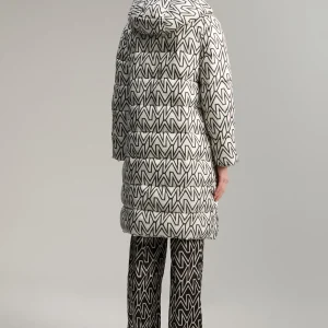 Lola Casademunt Abrigos Y Cazadoras<Anorak midi acolchado monograma BLANCO-NEGRO