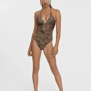 Lola Casademunt Baño<Bañador animal print NEGRO-MARRON