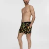 Lola Casademunt Baño<Bañador hombre logomanía NEGRO-ROJO
