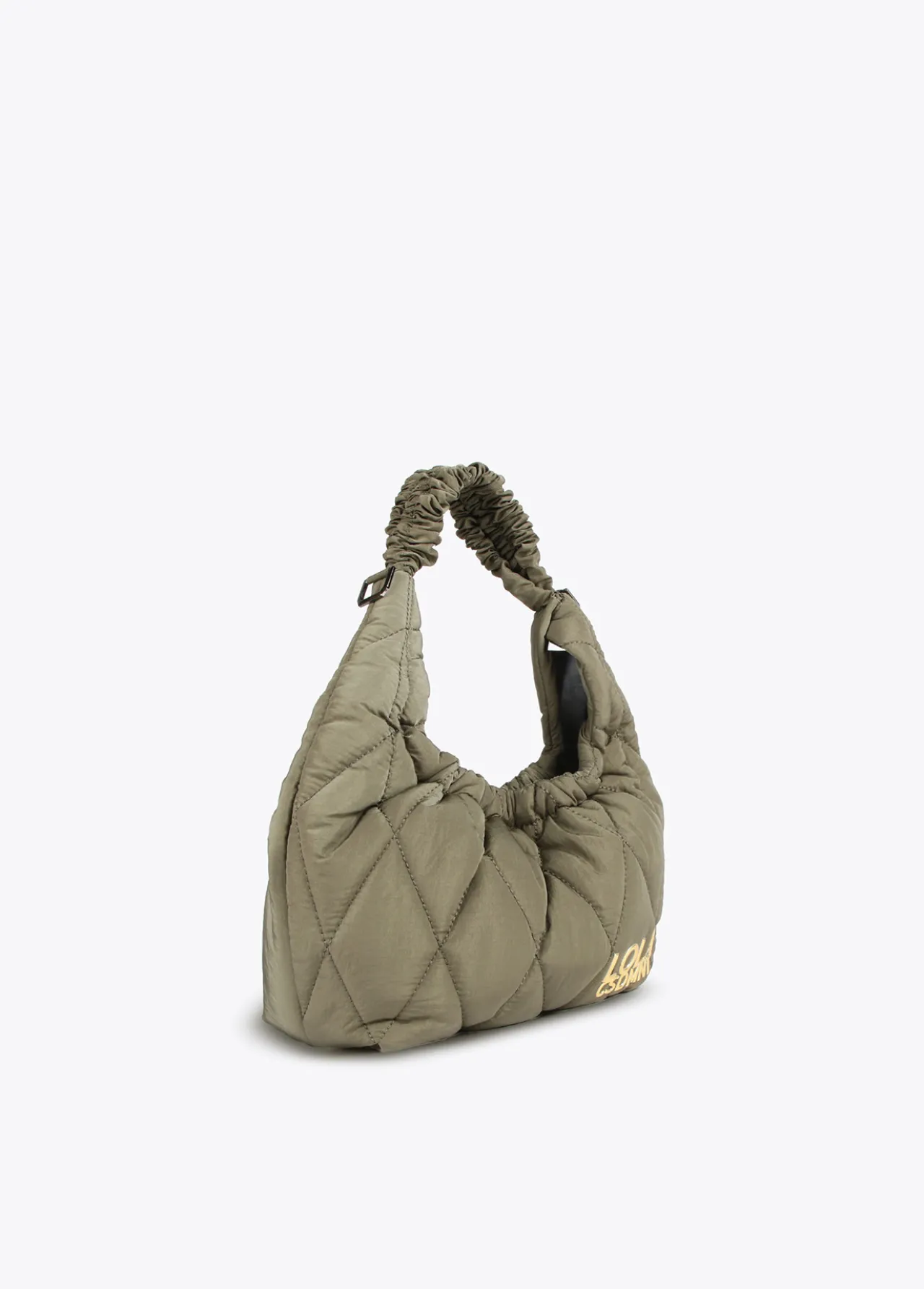 bandolera_acolchada_asa_trenzada_5.webp Lola Casademunt Bolsos De Hombro | Bandoleras<Bandolera acolchada asa trenzada KAKI