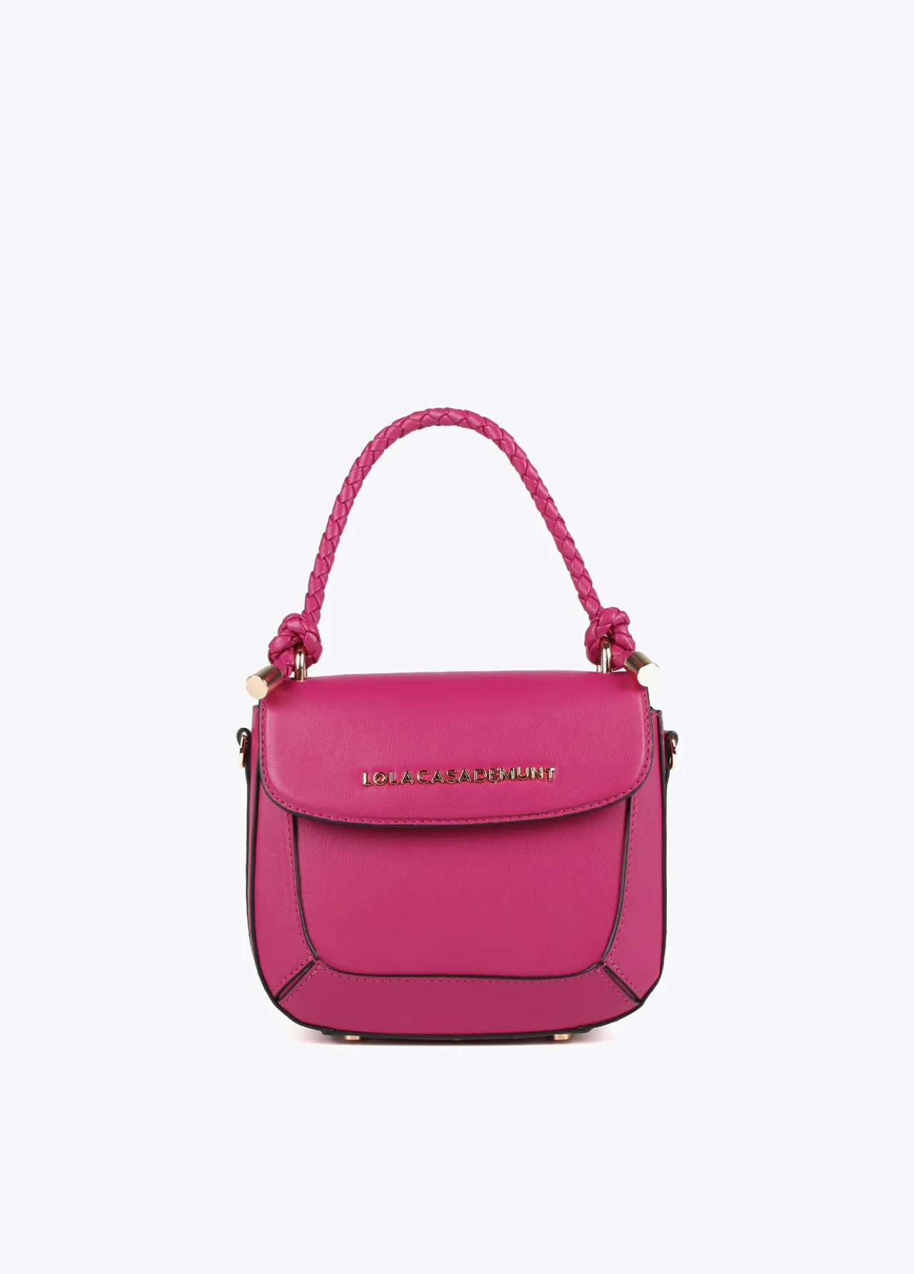 bandolera_asa_trenzada_0-2.webp Lola Casademunt Bolsos De Hombro | Bandoleras<Bandolera asa trenzada FUCSIA