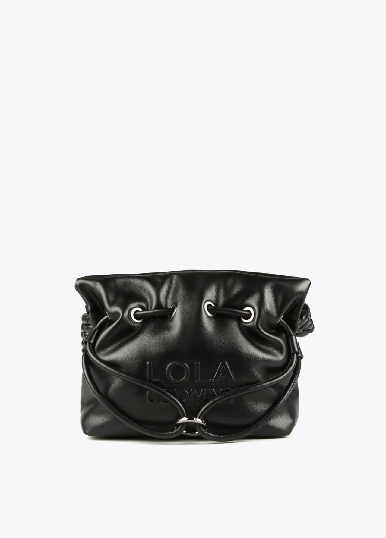 bandolera_asa_trenzada_0.webp Lola Casademunt Bandoleras | Bolsos Pequeños<Bandolera asa trenzada NEGRO