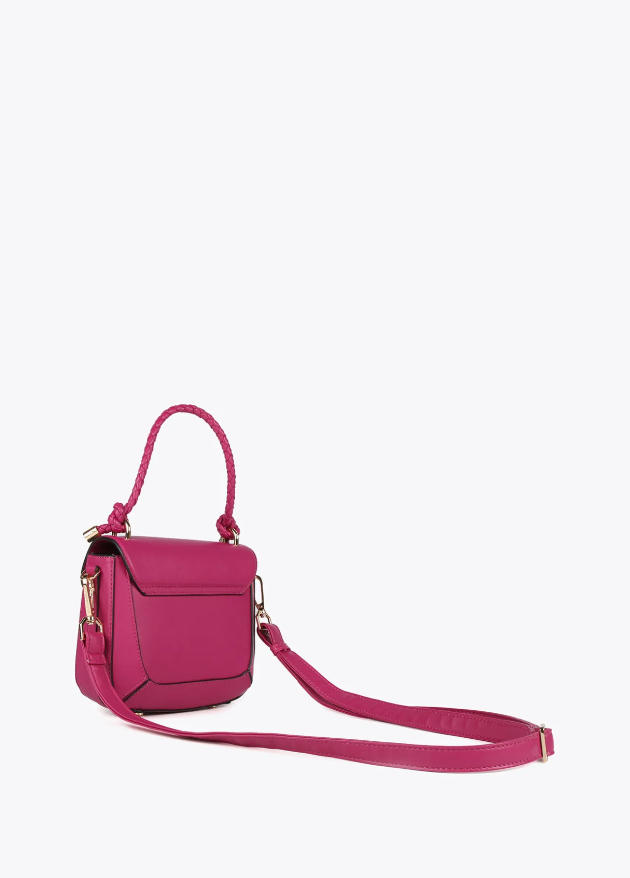 bandolera_asa_trenzada_1-2.webp Lola Casademunt Bolsos De Hombro | Bandoleras<Bandolera asa trenzada FUCSIA
