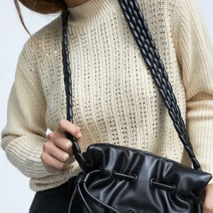 Lola Casademunt Bandoleras | Bolsos Pequeños<Bandolera asa trenzada NEGRO