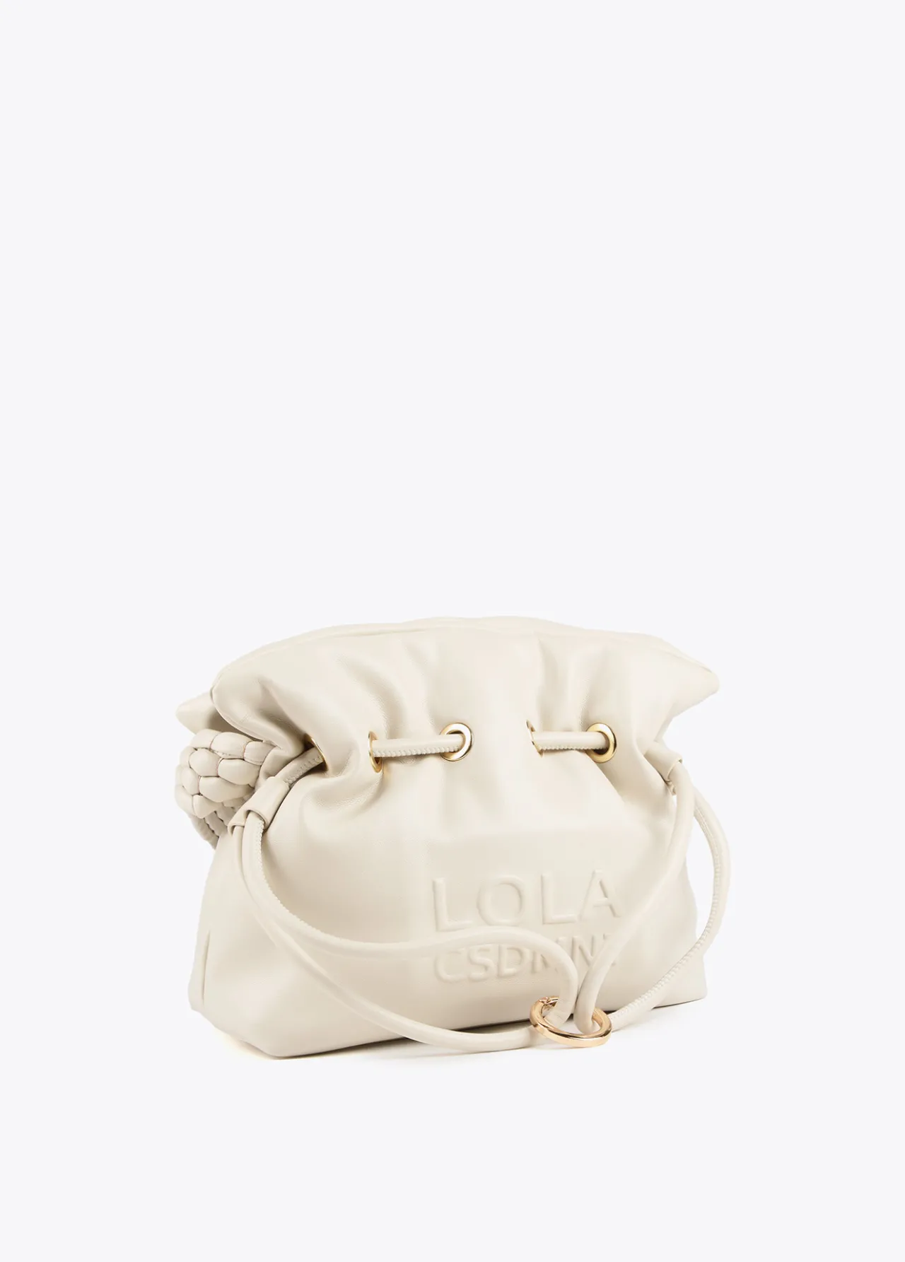 bandolera_asa_trenzada_2-1.webp Lola Casademunt Bandoleras | Bolsos Pequeños<Bandolera asa trenzada NEGRO