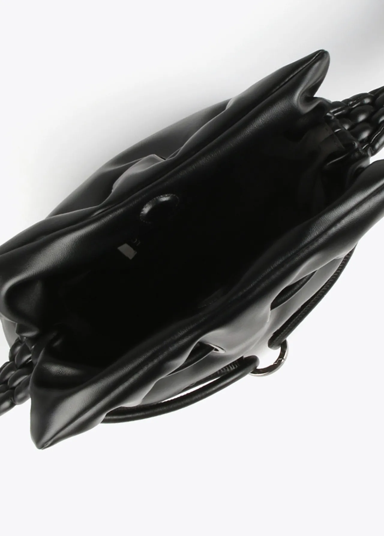 bandolera_asa_trenzada_3.webp Lola Casademunt Bandoleras | Bolsos Pequeños<Bandolera asa trenzada NEGRO