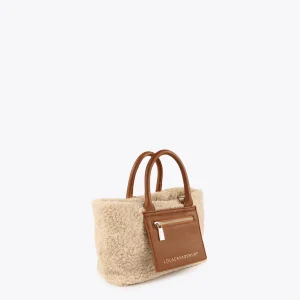 Lola Casademunt Bandoleras | Bolsos Pequeños<Bandolera borreguito CRUDO-MARRON