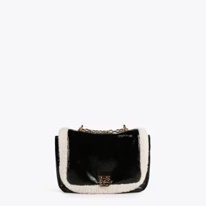Lola Casademunt Bandoleras | Bolsos Pequeños<Bandolera detalles borreguito NEGRO