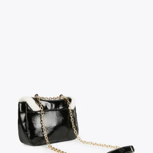 Lola Casademunt Bandoleras | Bolsos Pequeños<Bandolera detalles borreguito NEGRO