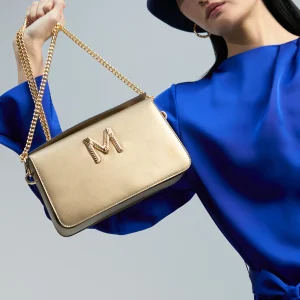 Lola Casademunt Bandoleras | Bolsos Pequeños<Bandolera dorada NEGRO