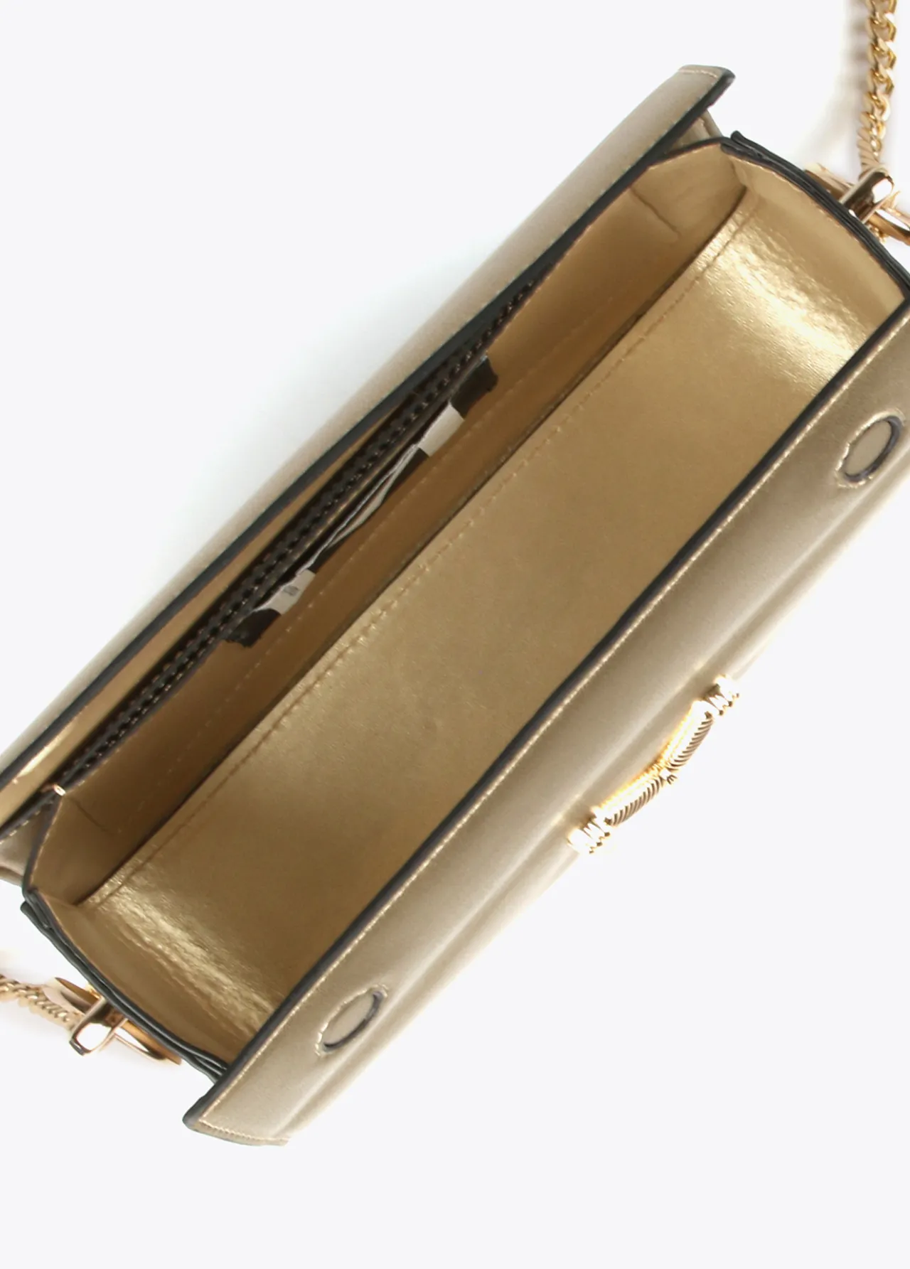 bandolera_dorada_3.webp Lola Casademunt Bandoleras | Bolsos Pequeños<Bandolera dorada NEGRO