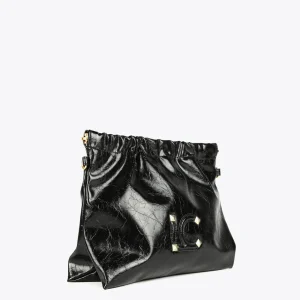 Lola Casademunt Bandoleras | Bolsos Pequeños<Bandolera efecto piel brillante NEGRO