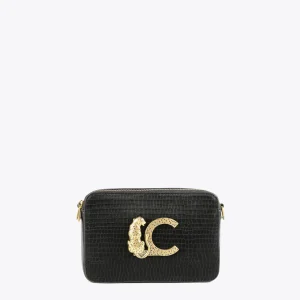 Lola Casademunt Bandoleras | Bolsos Pequeños<Bandolera efecto piel cocodrilo NEGRO