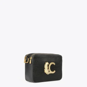 Lola Casademunt Bandoleras | Bolsos Pequeños<Bandolera efecto piel cocodrilo NEGRO