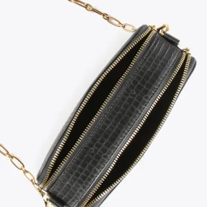 Lola Casademunt Bandoleras | Bolsos Pequeños<Bandolera efecto piel cocodrilo NEGRO