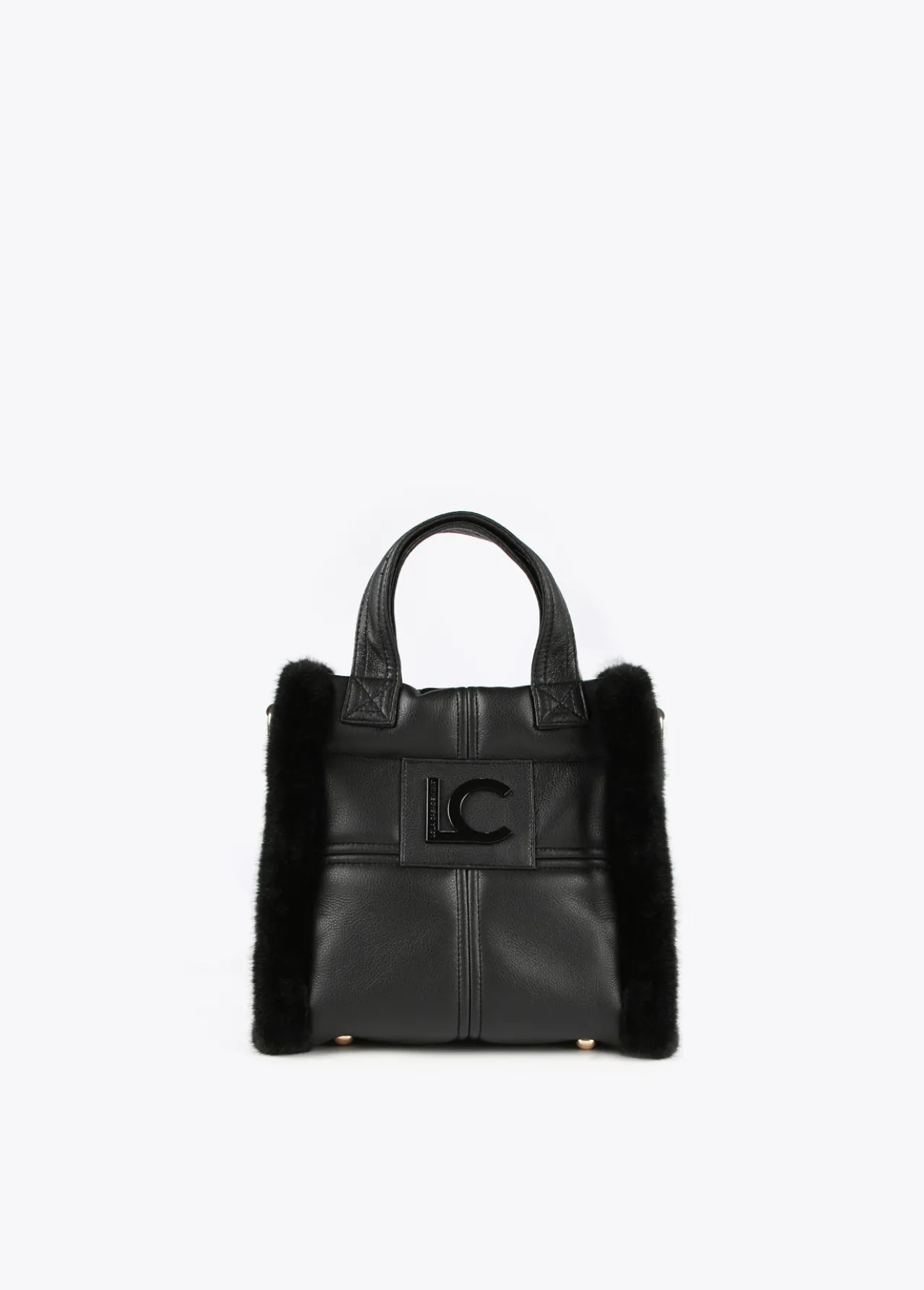 bandolera_efecto_piel_y_pelo_0-1.webp Lola Casademunt Bandoleras | Bolsos Pequeños<Bandolera efecto piel y pelo CRUDO